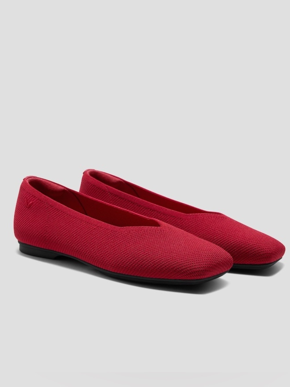 VIVAIA Margot 3.0 Ruby Red Square Toe V-Cut Flats Women’s Size 11 (43)